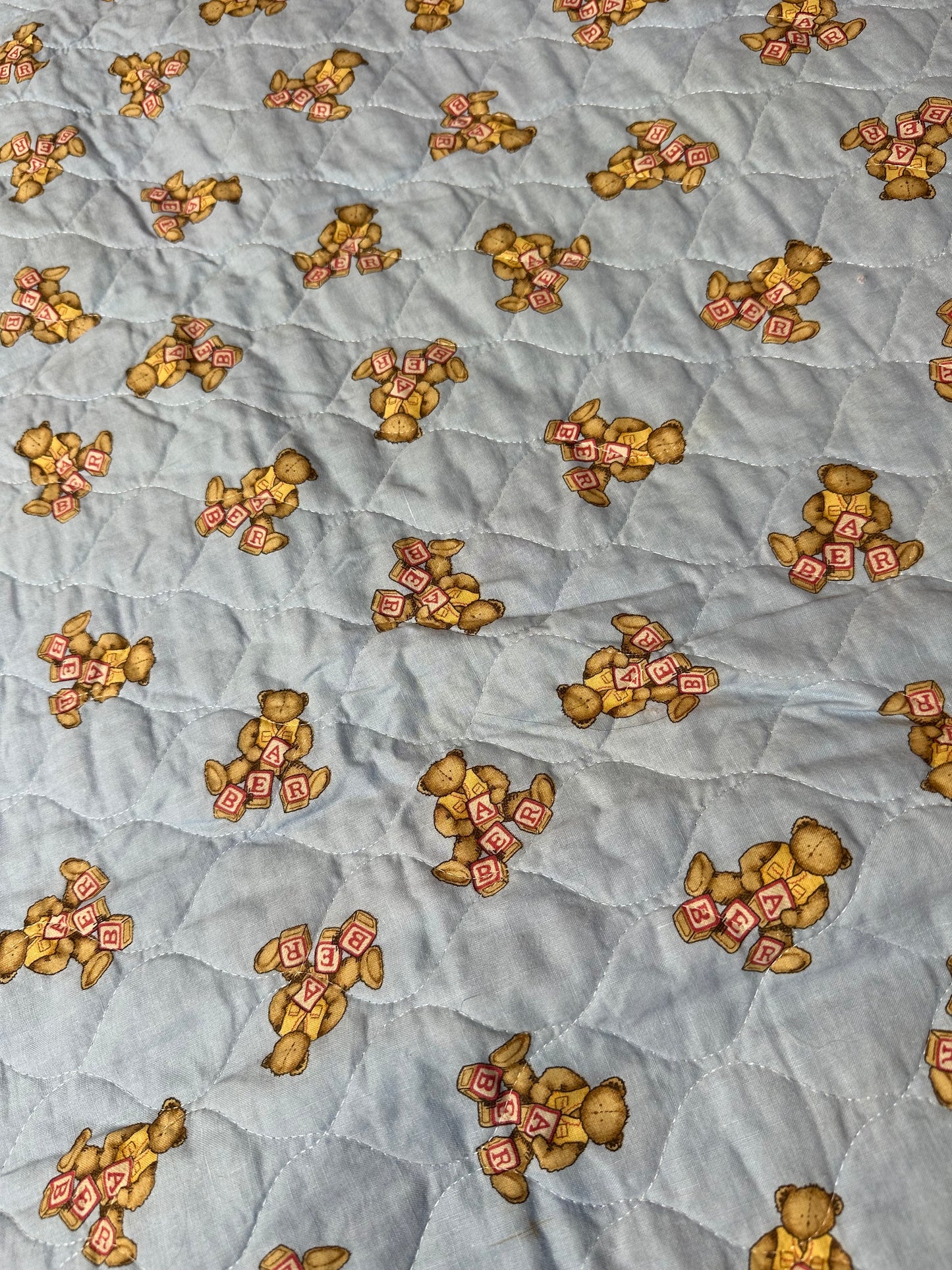 Vintage bear blanket quilt