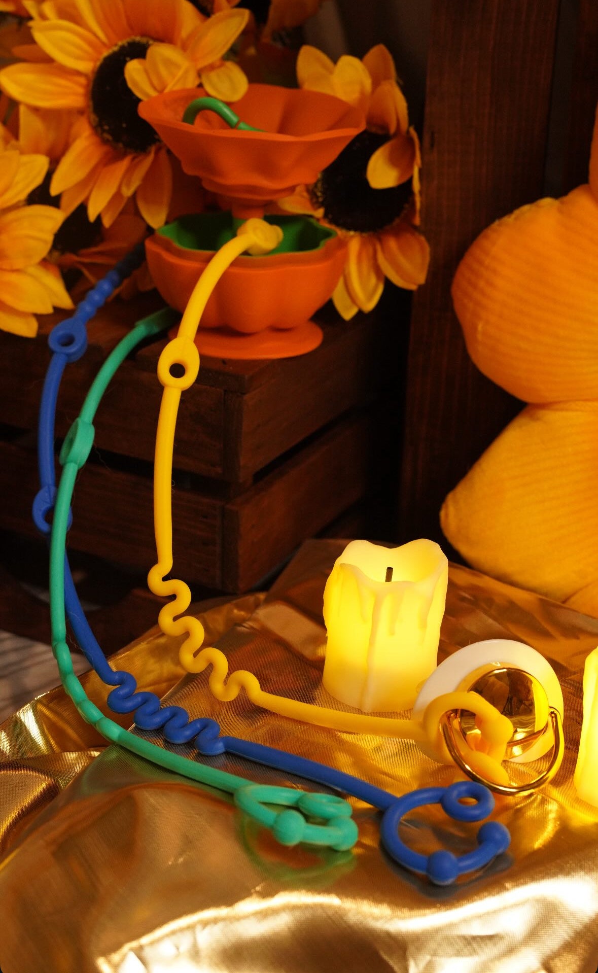 Jack-o'-Lantern Sensory Toy and Paci/Toy Clip/Holder!