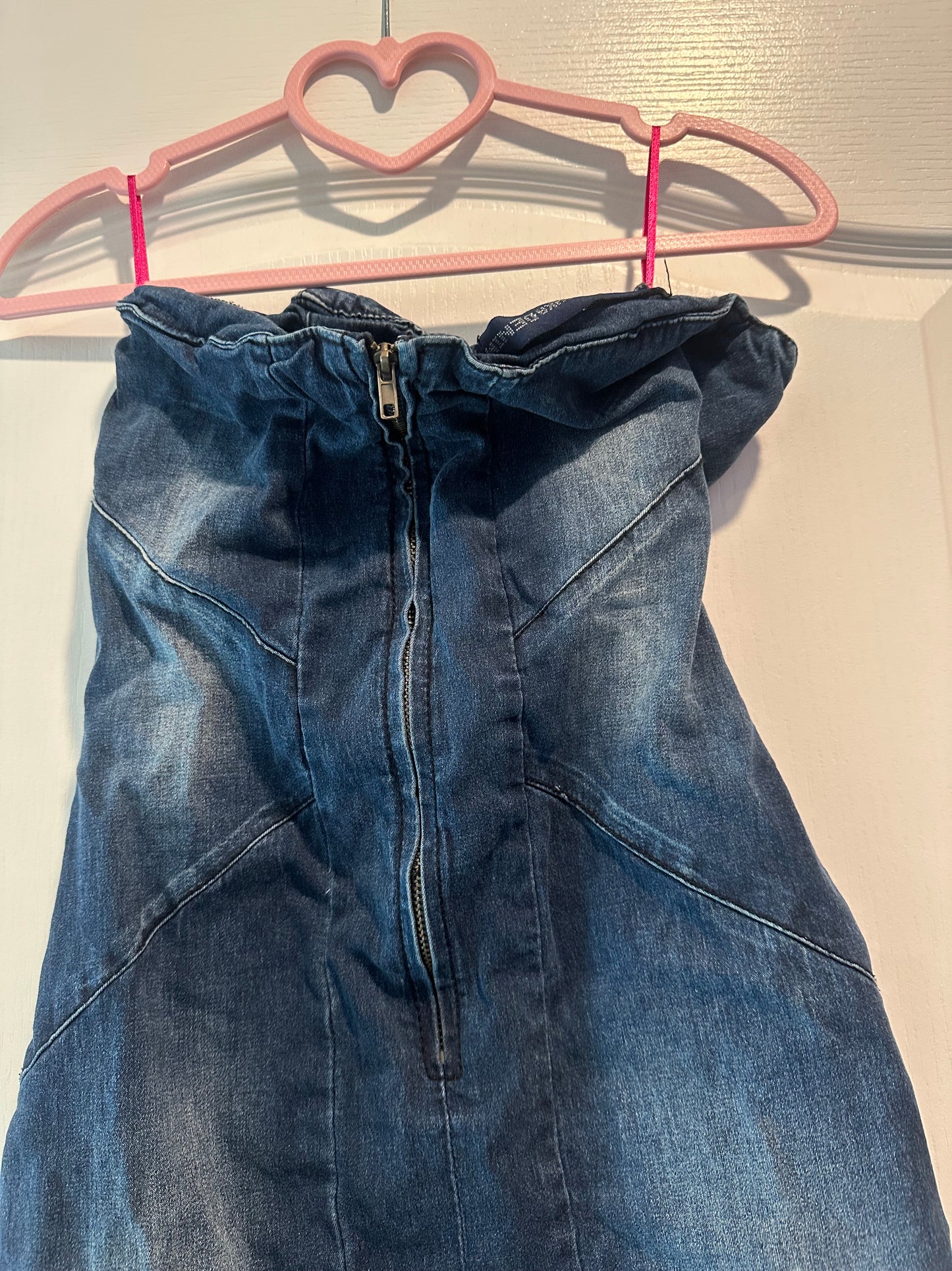 Denim Bershka Y2K Tube Dress! SIZE SMALL!