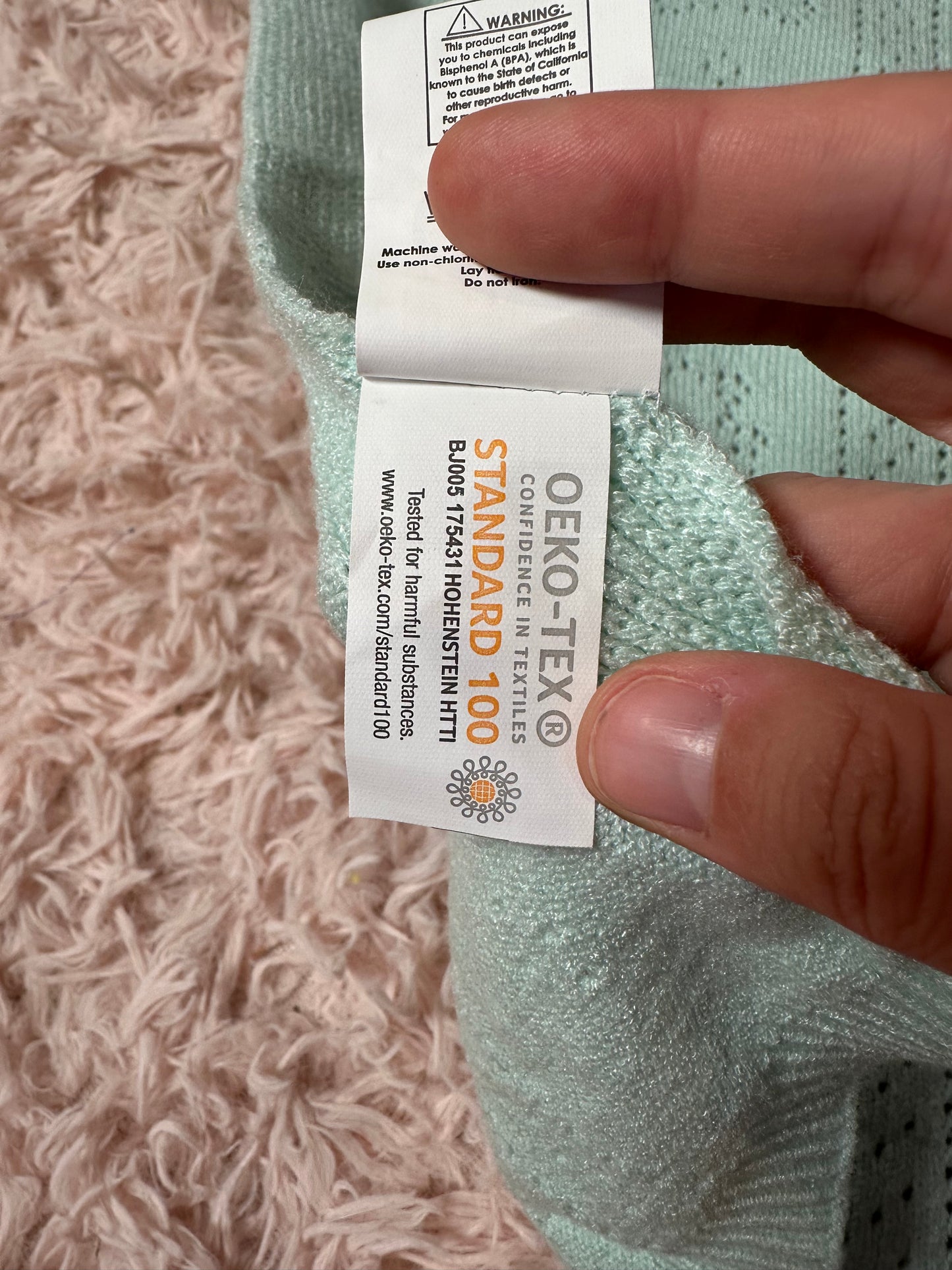 First steps oeko Tex fabric teddy bear blanket!