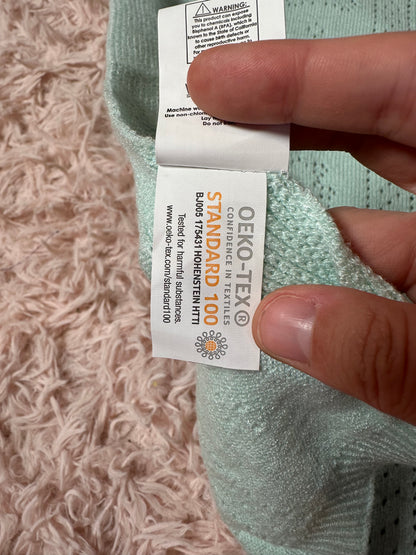 First steps oeko Tex fabric teddy bear blanket!