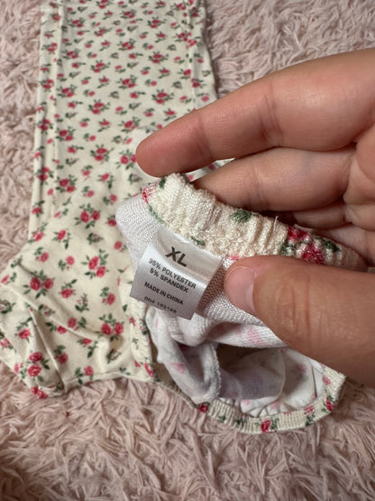 Floral stretch pants size XL