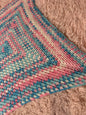 Handmade crocheted square blanket