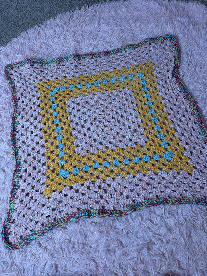Handmade crochet multicolor blanket