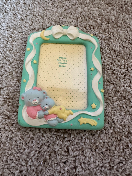 Vintage teddy photo frame