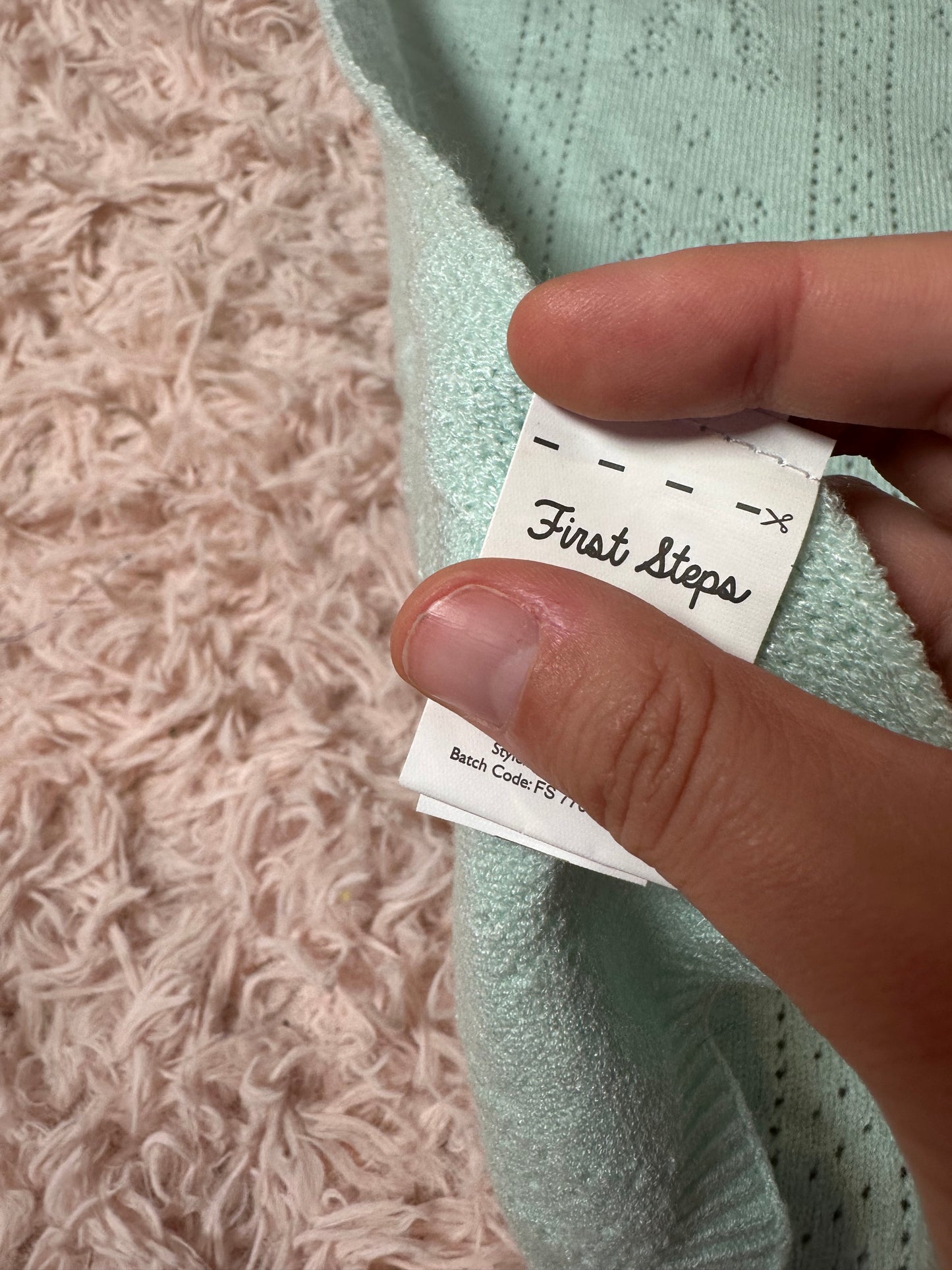 First steps oeko Tex fabric teddy bear blanket!