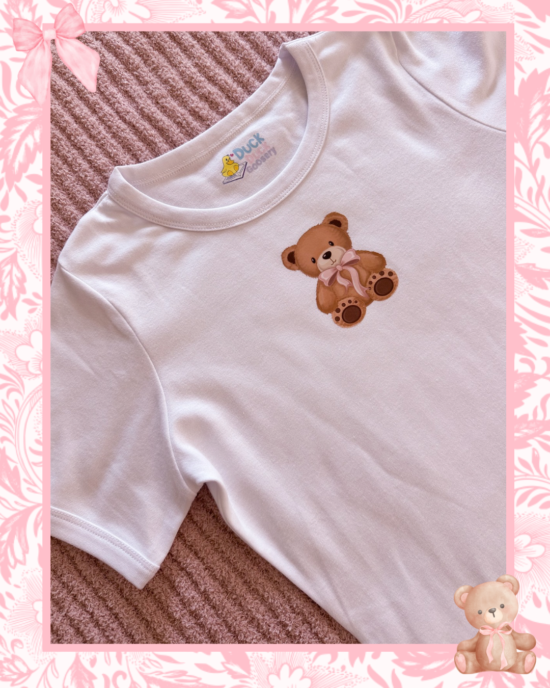 TEDDY BEAR Plain White 100% Double Knit Cotton Adult Bodysuit!