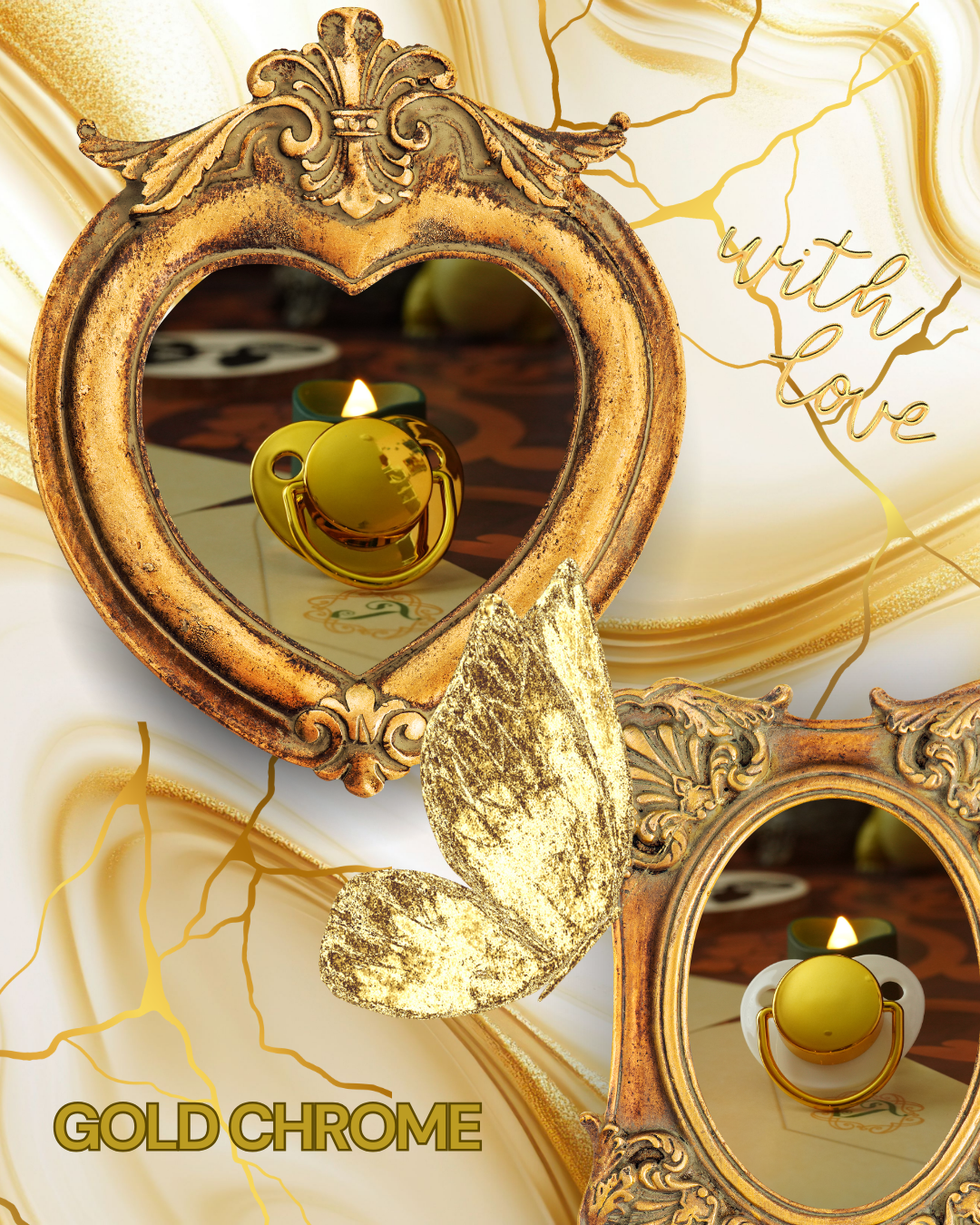 Metallic Chrome Adult Pacifier