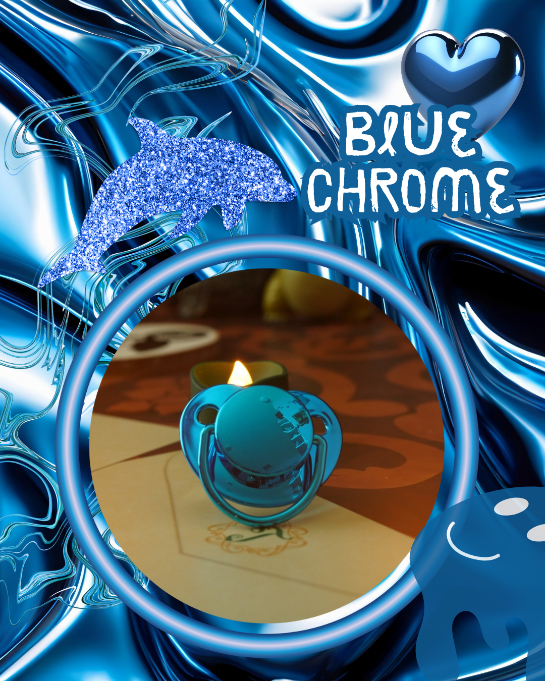 Metallic Chrome Adult Pacifier