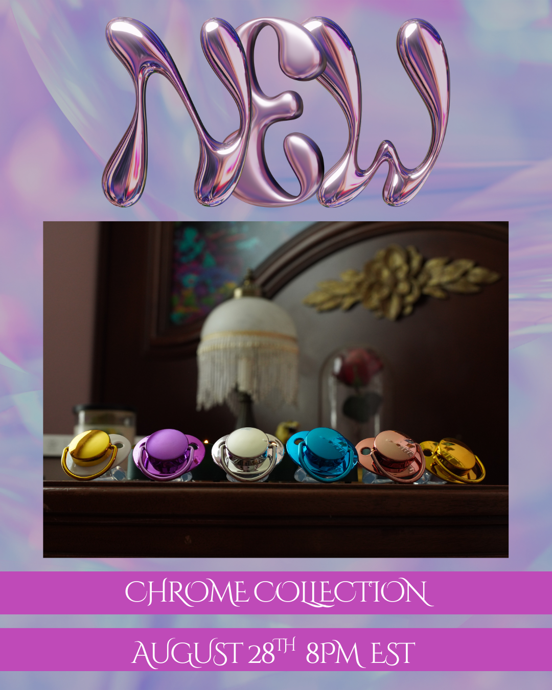 Metallic Chrome Adult Pacifier